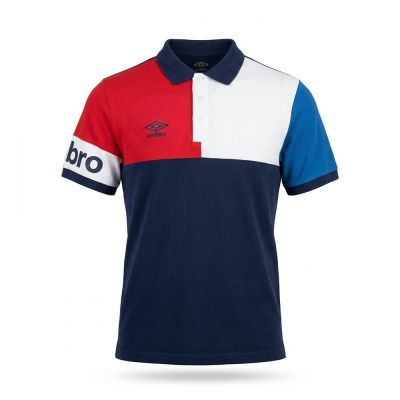 POLOS UMBRO ORIGINAL HOMME BLEU COTON